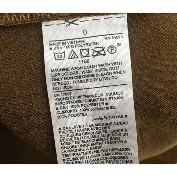 Faux Suede A Line Mini Skirt Y2K Size 0 Zipper Pockets Brown Cognac Old Navy - Picture 10 of 12